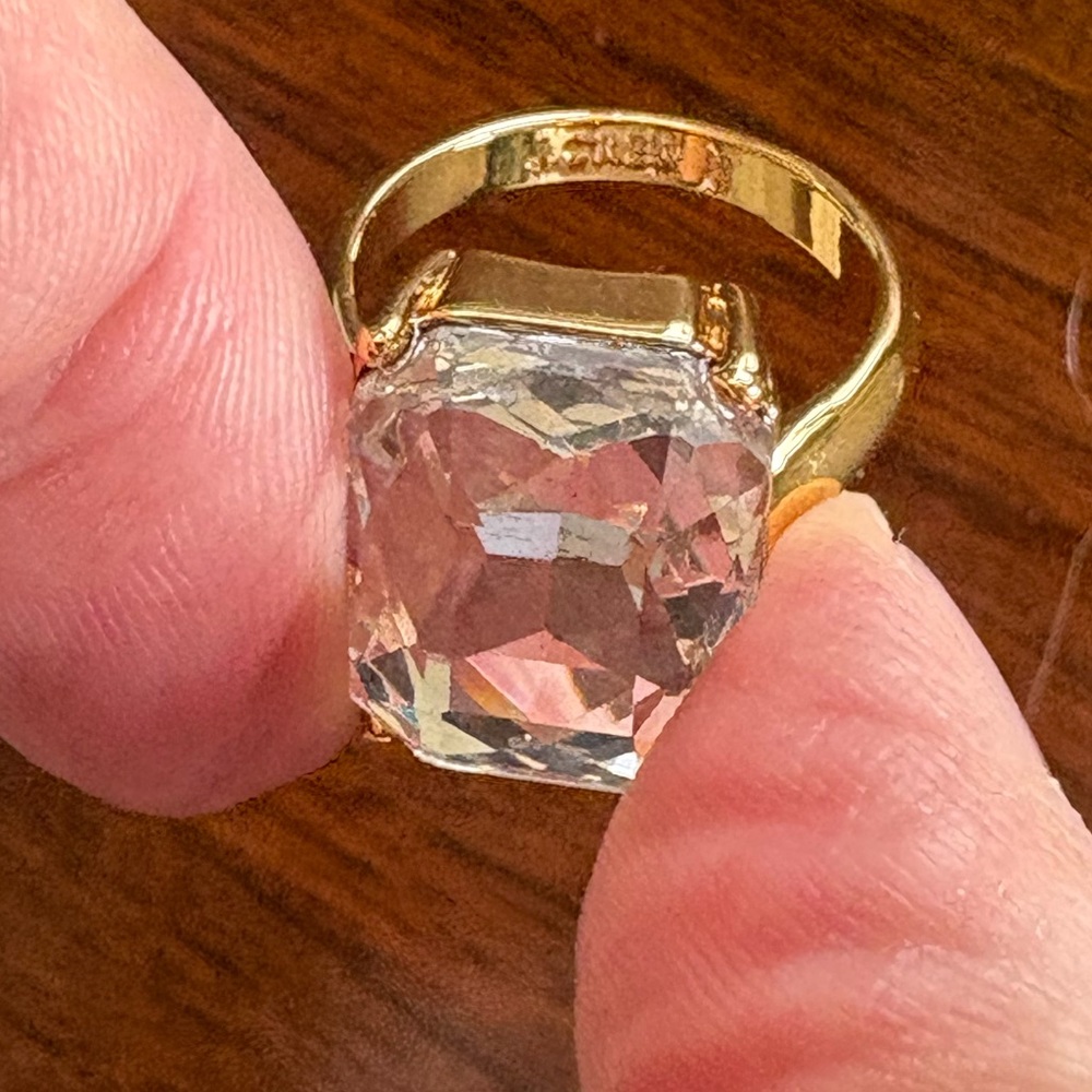 New J Crew Large Crystal Statement Ring - image 4